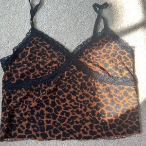Cheetah Print Lacy Tank
